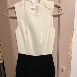 Black and white mini dress